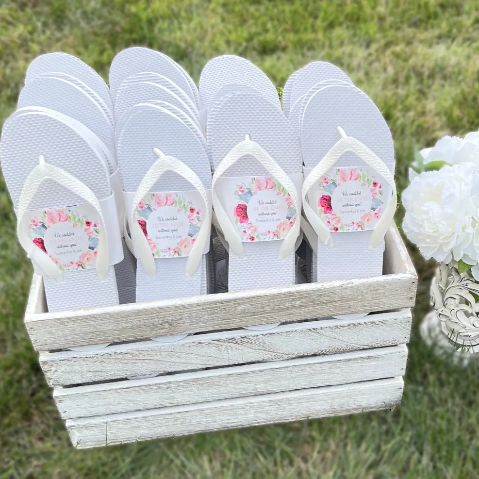 Rustic Crate Wedding Flip Flop Bundle (20 Pairs)