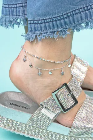 SALE! Oceana Turtle Double Chain Anklet