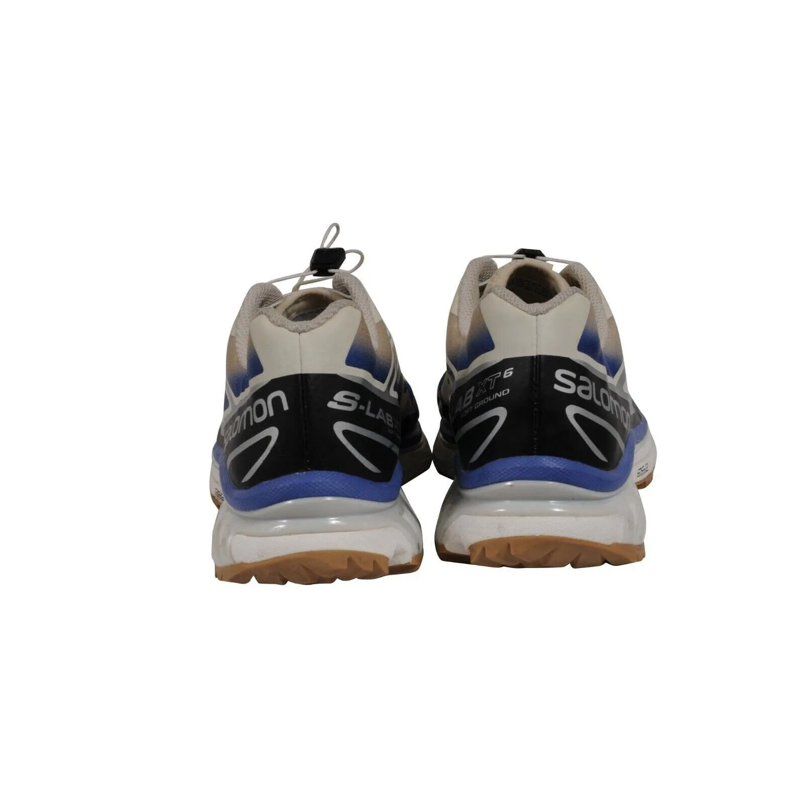 Salomon Mens XT6 Sneakers US 12 White Blue Cream Black Trainers Runners Elastic