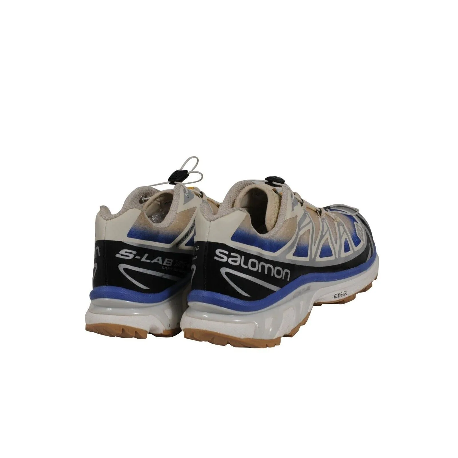Salomon Mens XT6 Sneakers US 12 White Blue Cream Black Trainers Runners Elastic