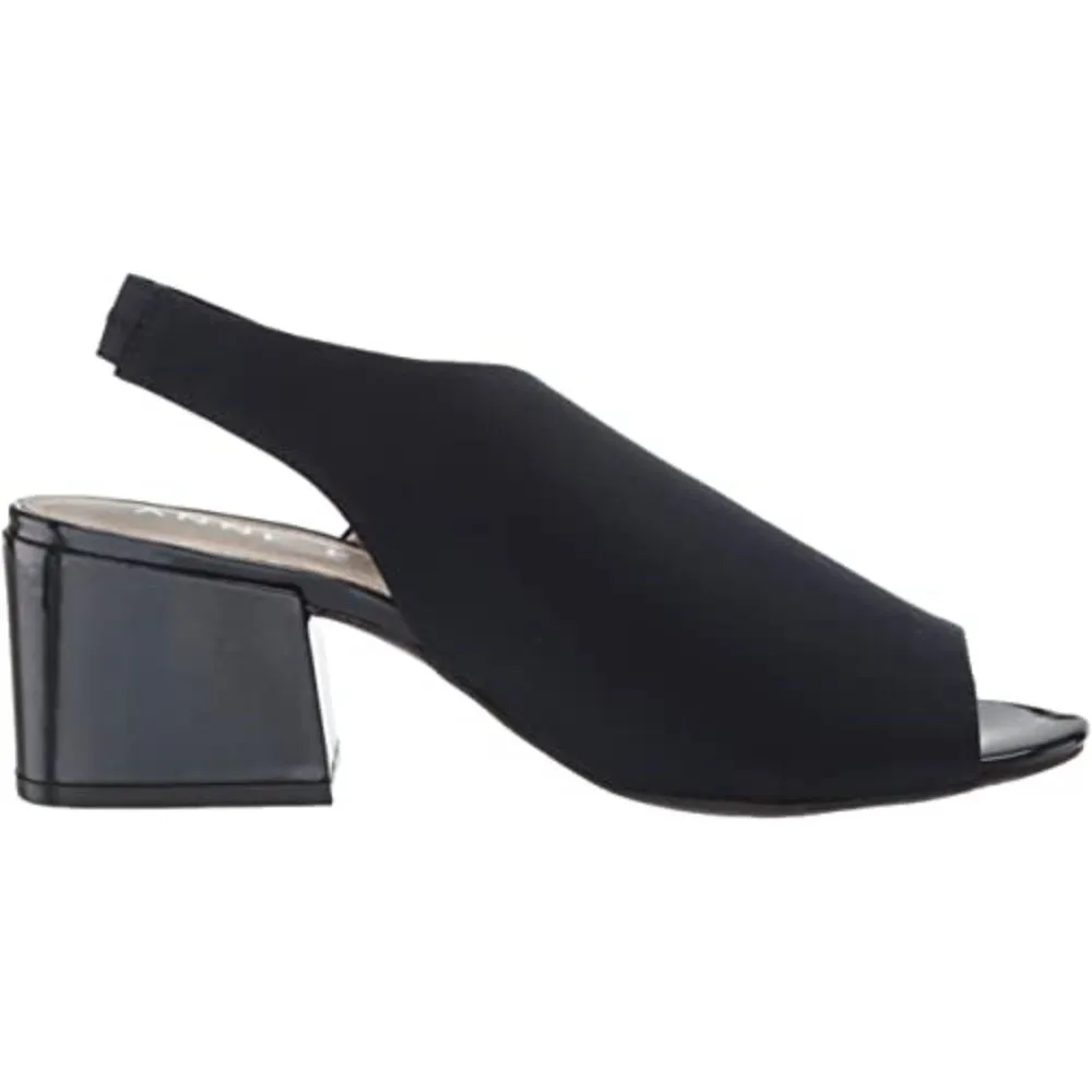 Samantha Navy Fabric Anne Klein Sandals