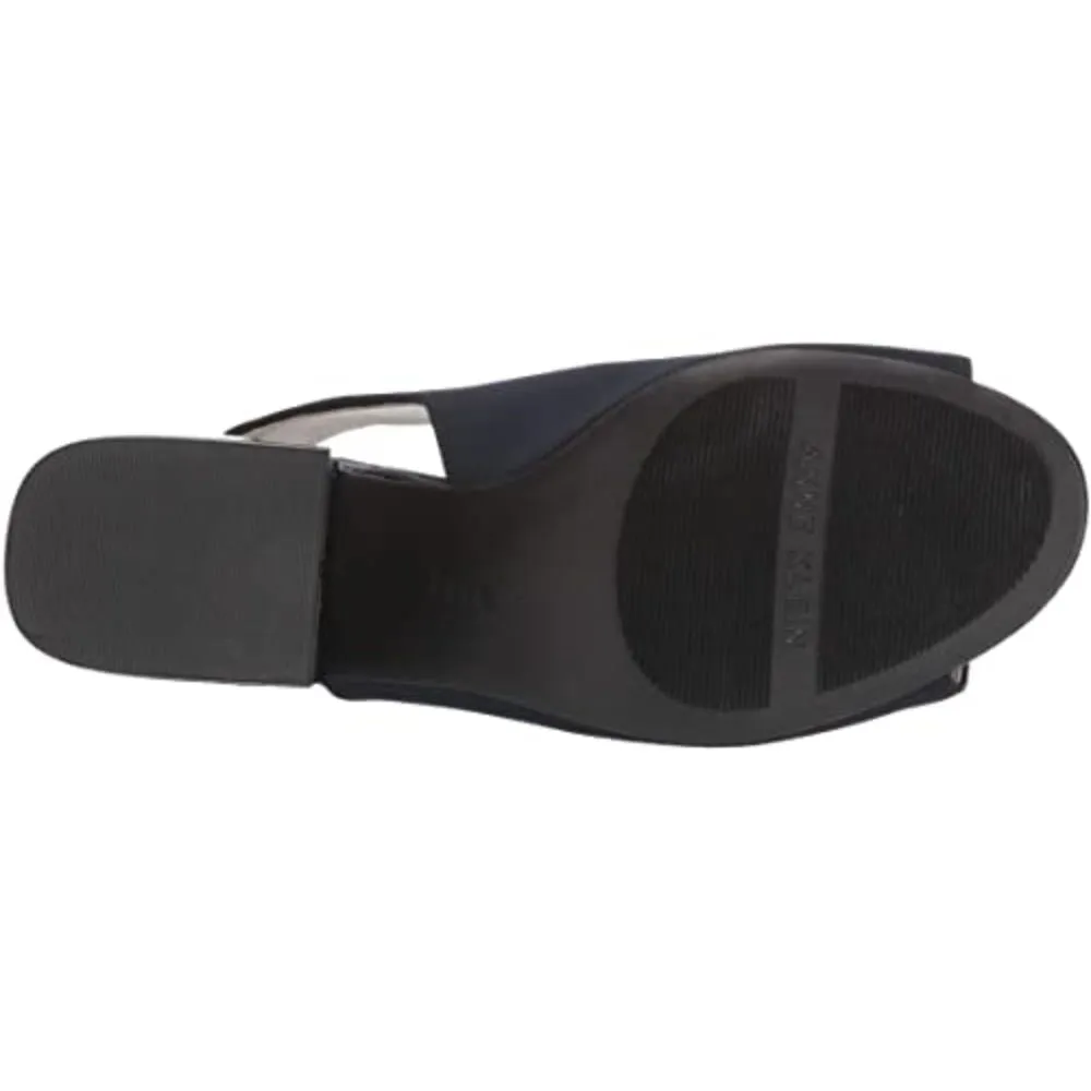 Samantha Navy Fabric Anne Klein Sandals