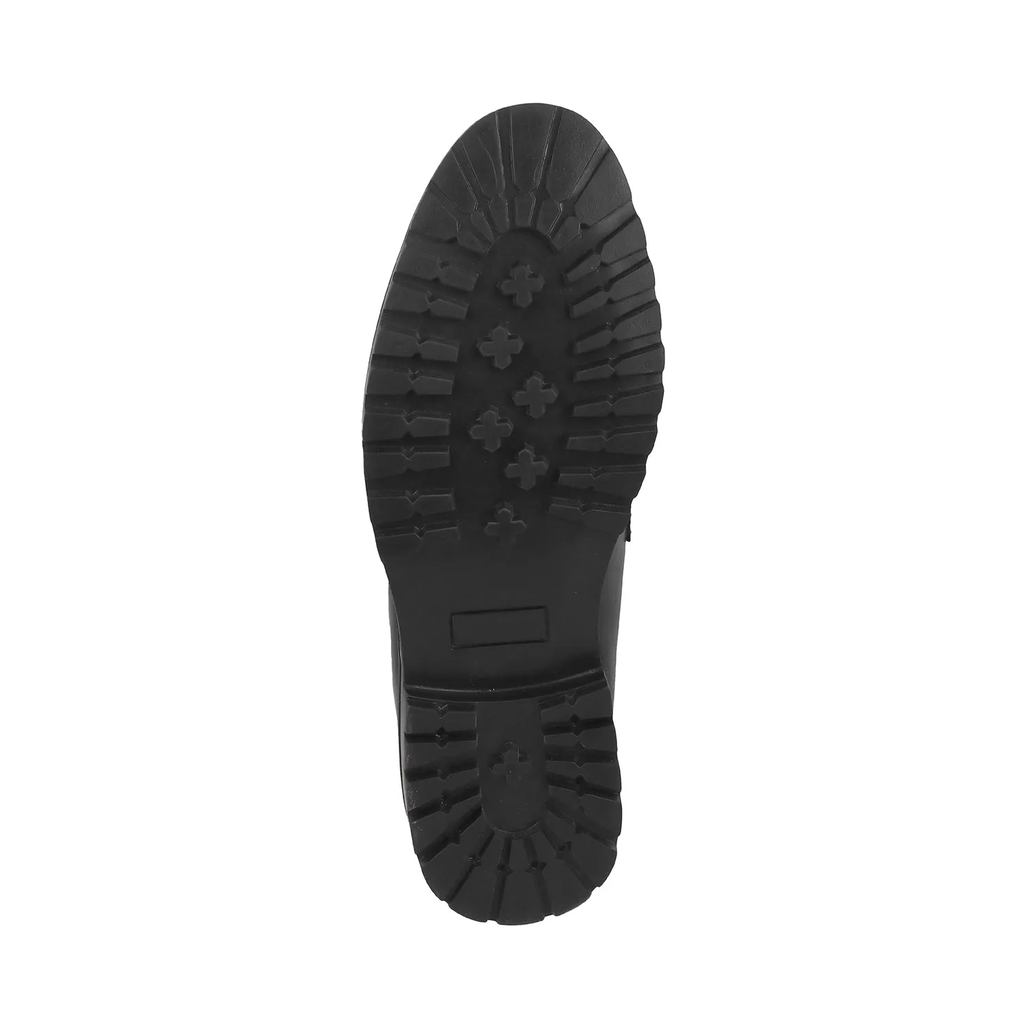 Schuh - 1122 <br> Big Size Regular Width Black Loafer Nubuck Leather Shoes For Men