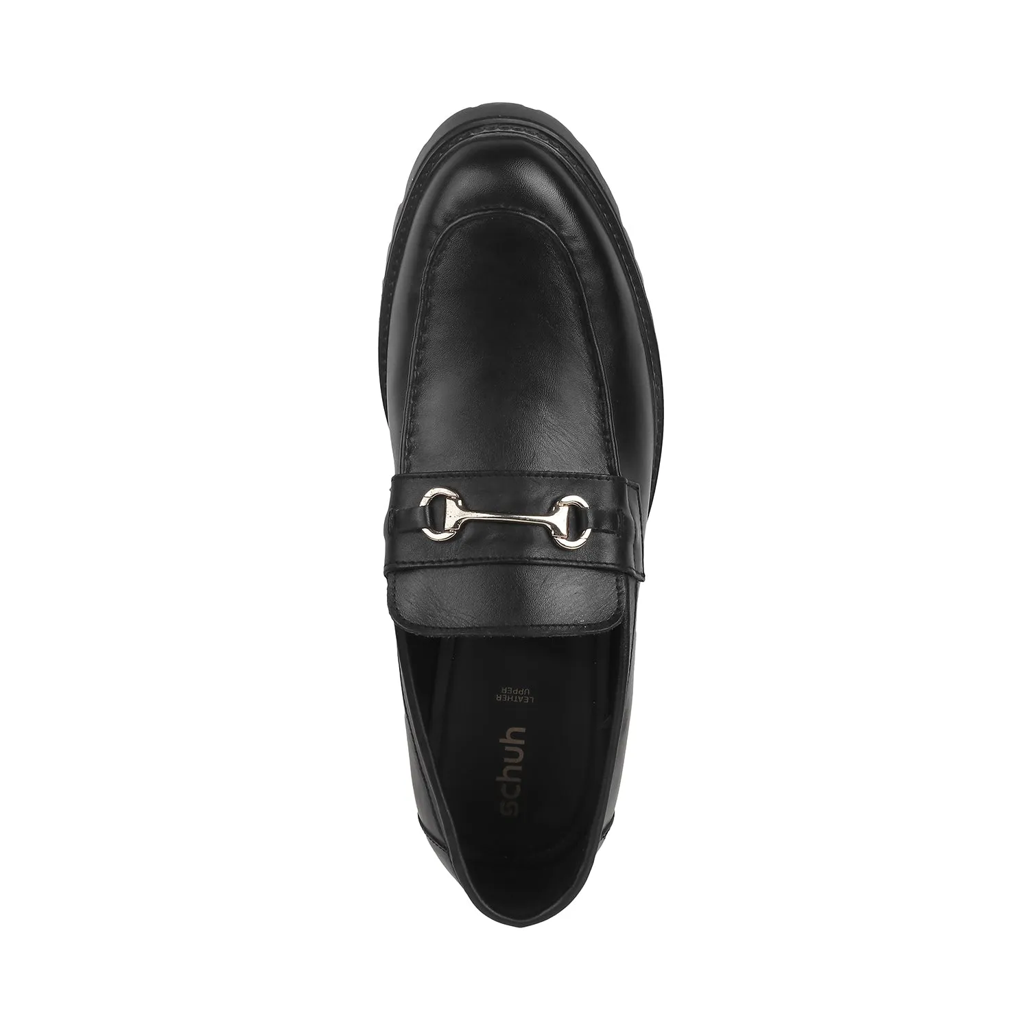 Schuh - 1122 <br> Big Size Regular Width Black Loafer Nubuck Leather Shoes For Men