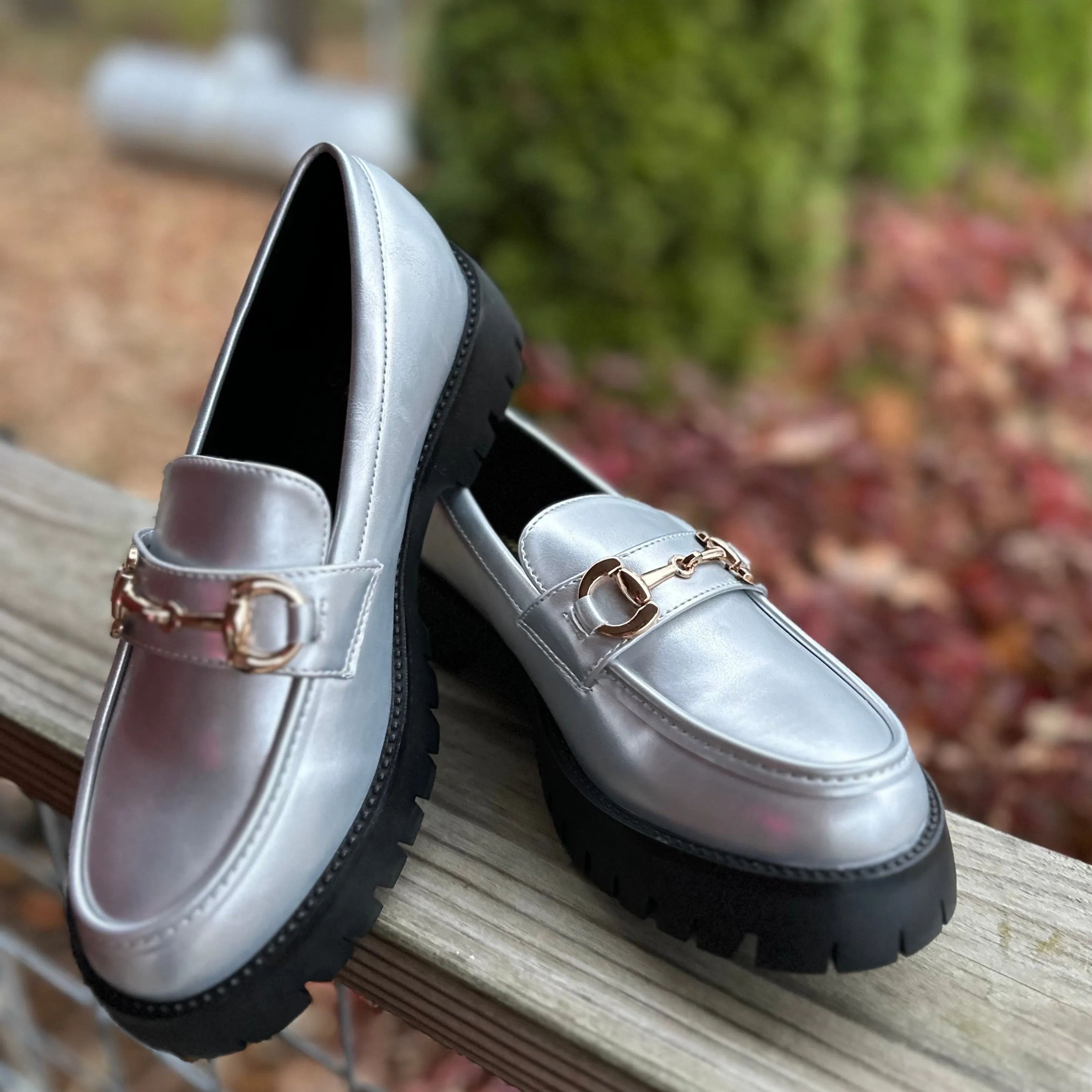 SHOW STOPPER LOAFERS in SILVER Final Sale