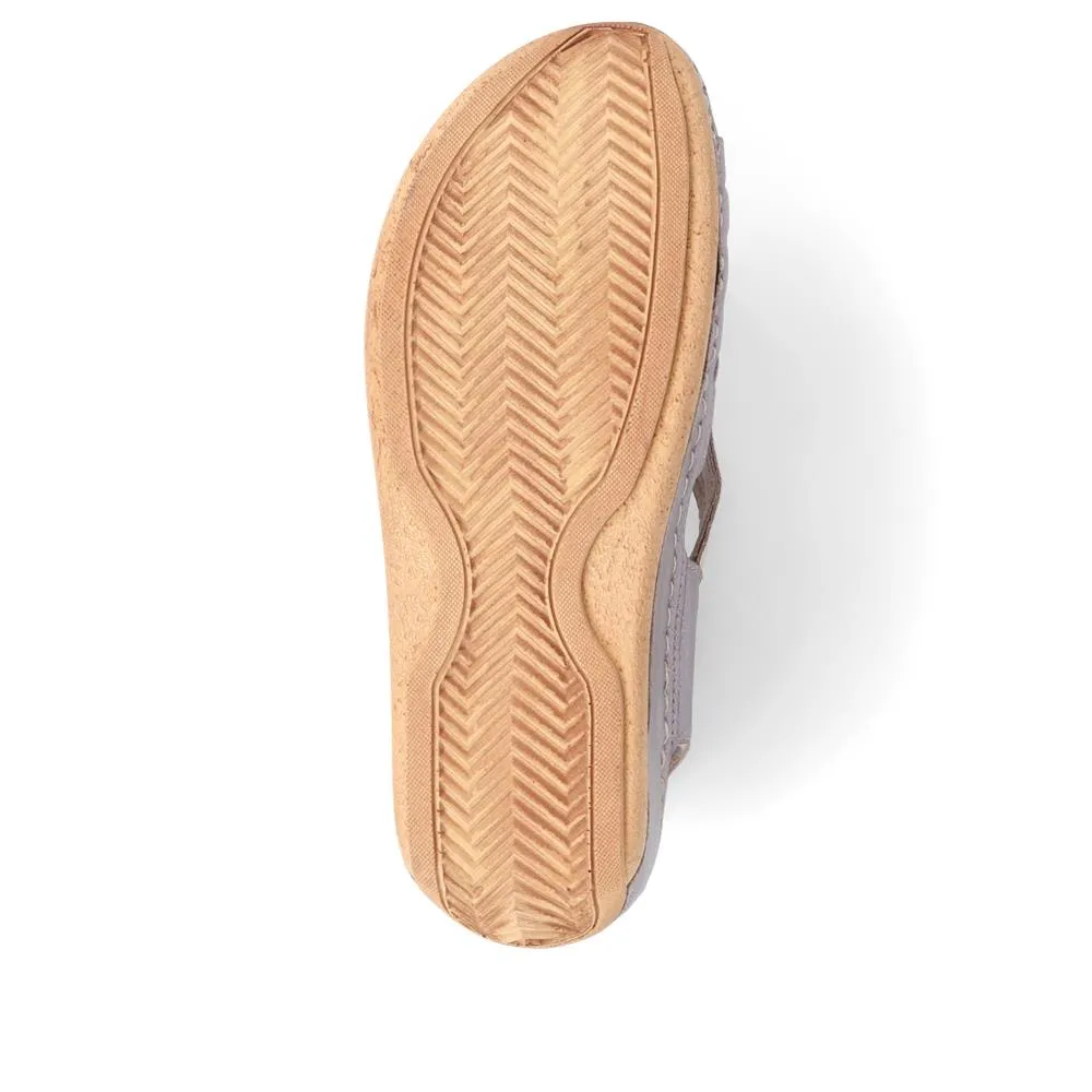 Soft Leather Slip-On Sandals - KARY39009 / 325 512