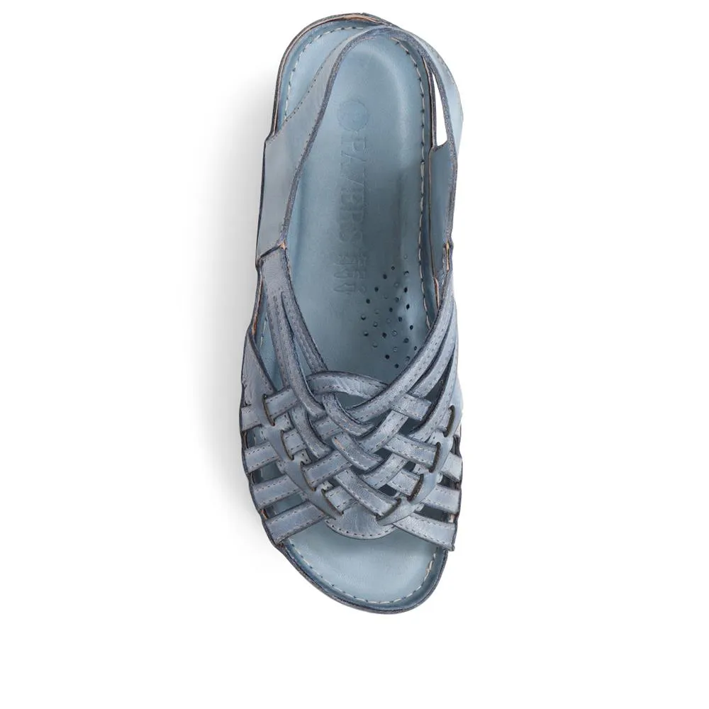 Soft Leather Slip-On Sandals - KARY39009 / 325 512