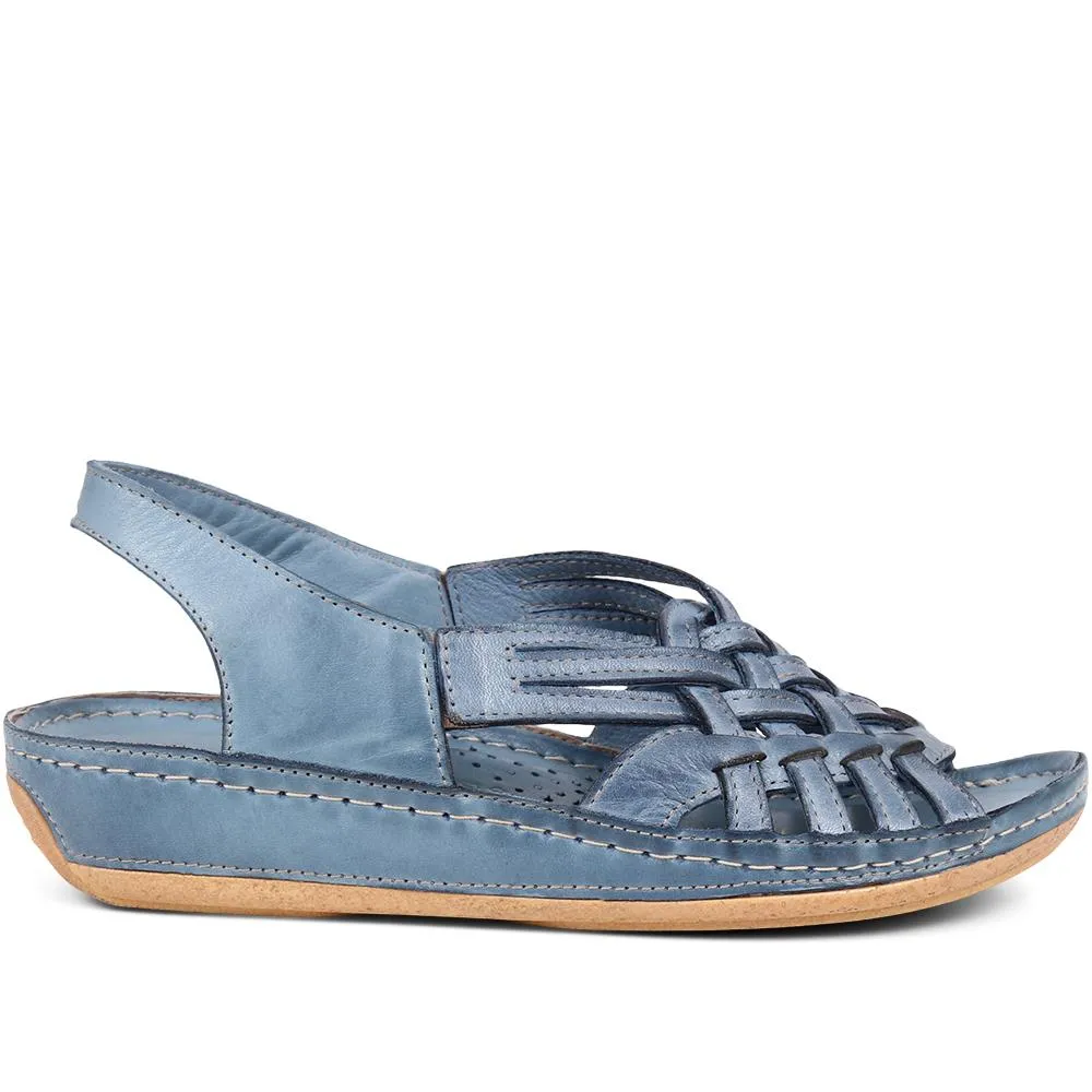 Soft Leather Slip-On Sandals - KARY39009 / 325 512