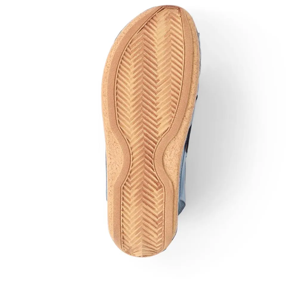 Soft Leather Slip-On Sandals - KARY39009 / 325 512