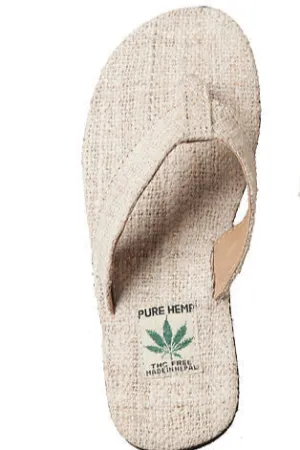 Unisex Hemp Flip Flops - Natural