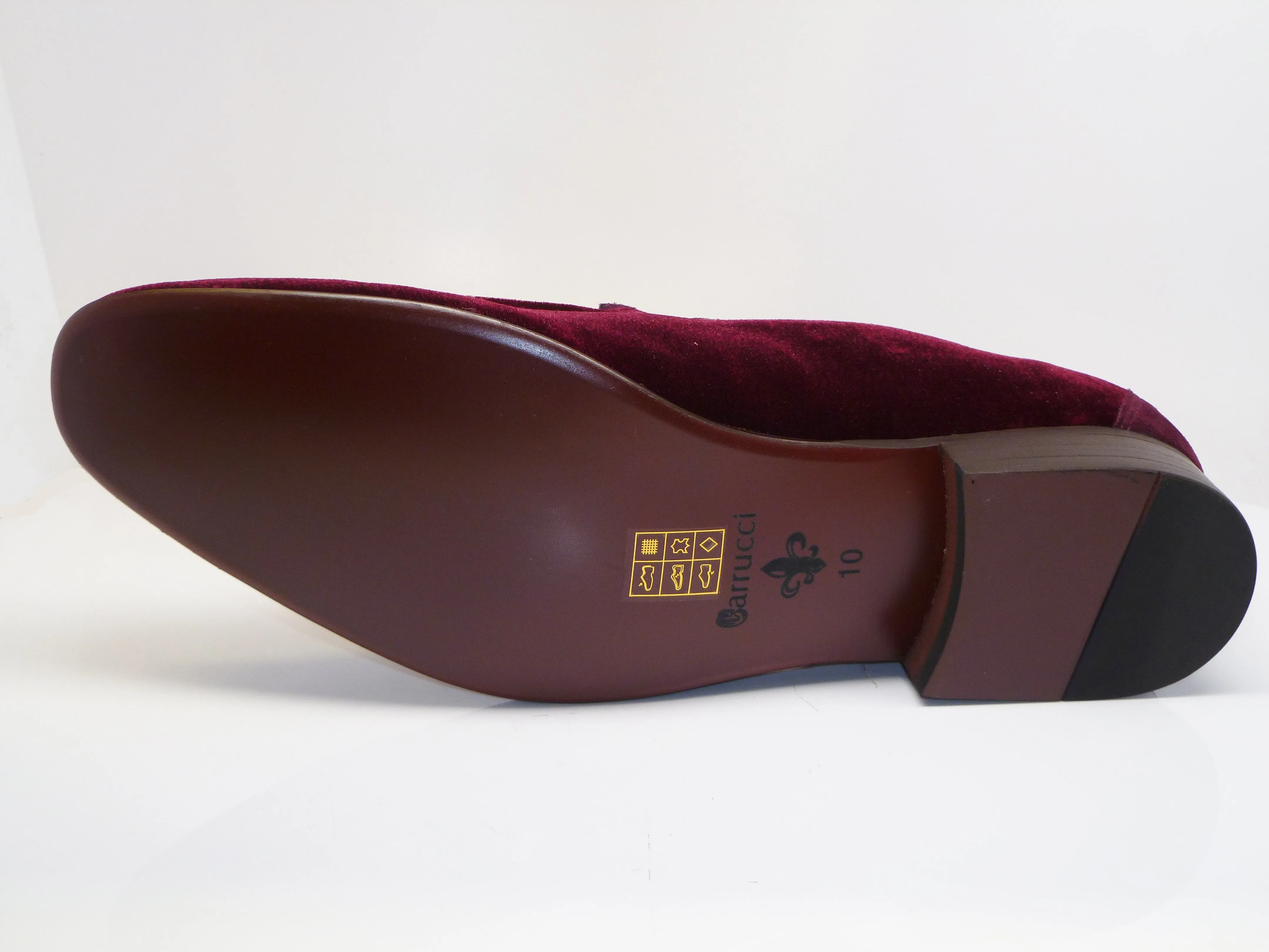 Velvet Slip-On Loafer Burgundy