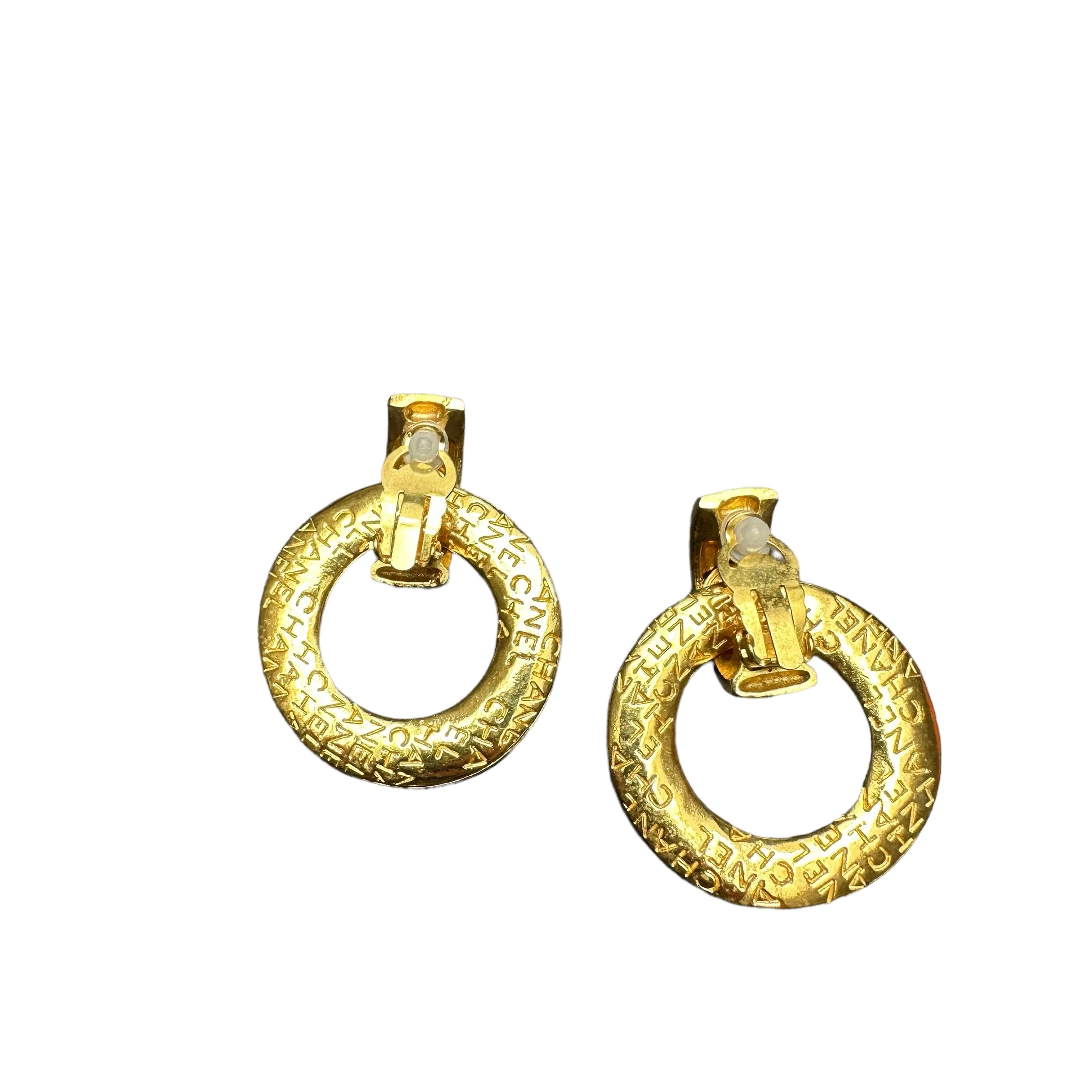 Vintage Logo Gold Earrings