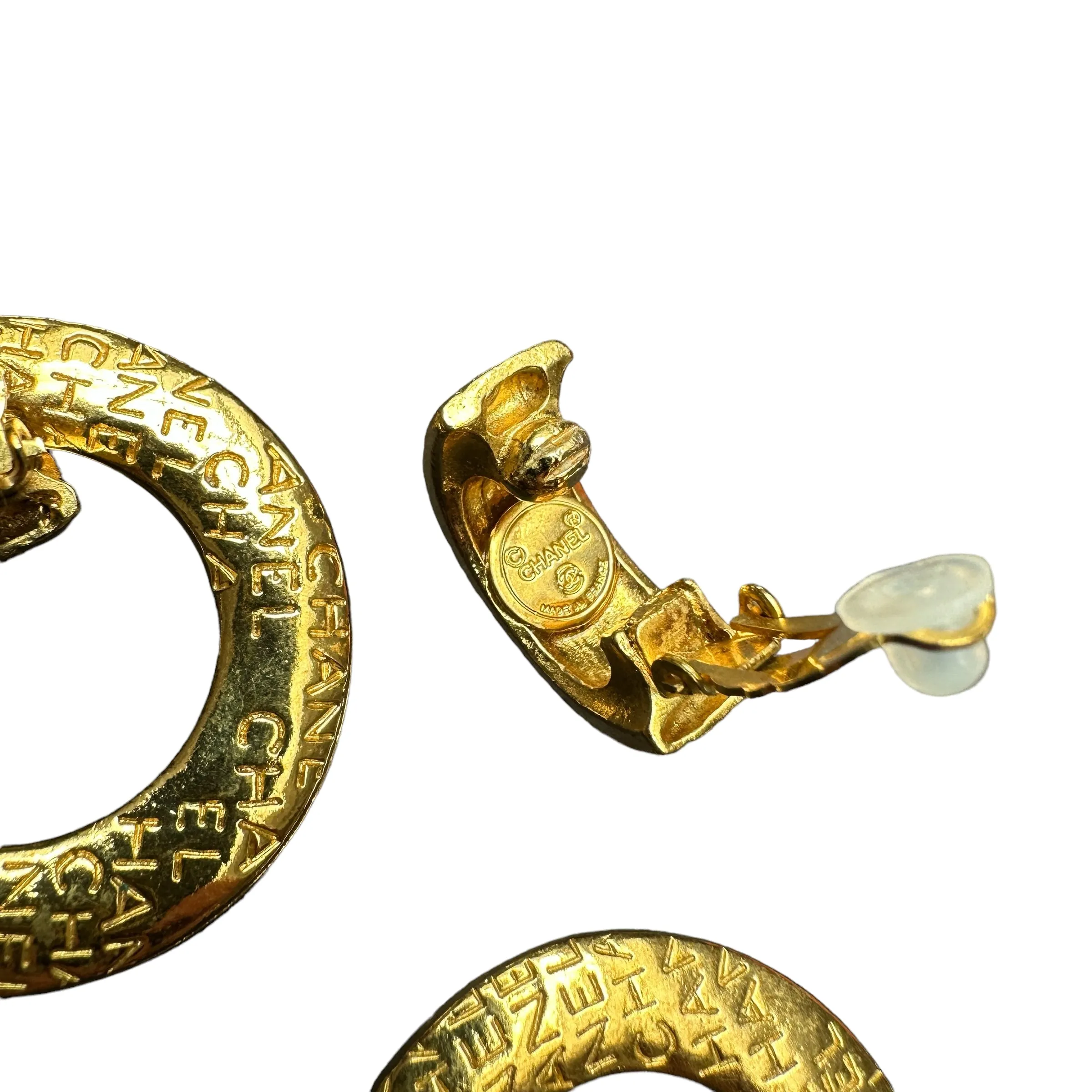 Vintage Logo Gold Earrings
