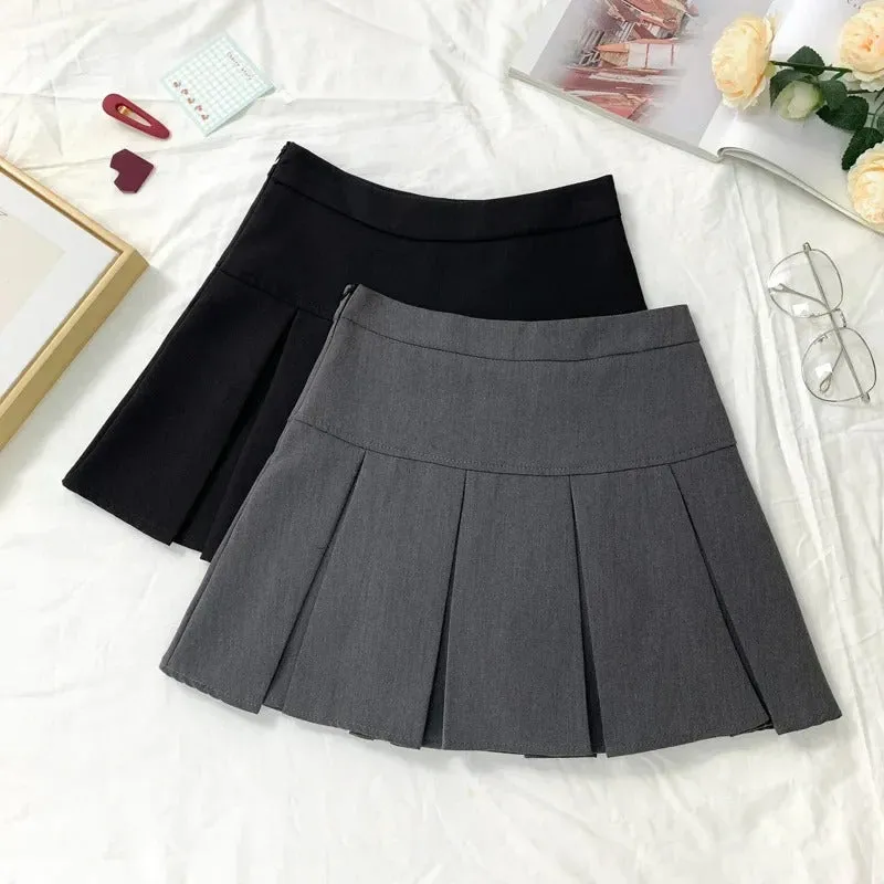 Vrouwen Geplooid Hoge Taille Minirok