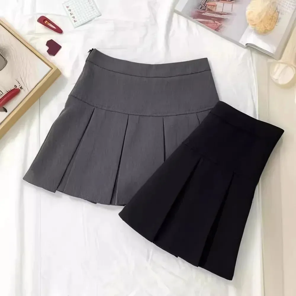 Vrouwen Geplooid Hoge Taille Minirok