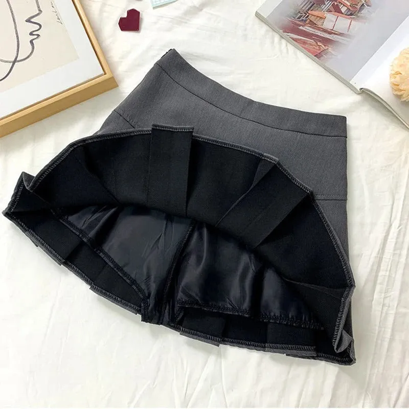 Vrouwen Geplooid Hoge Taille Minirok