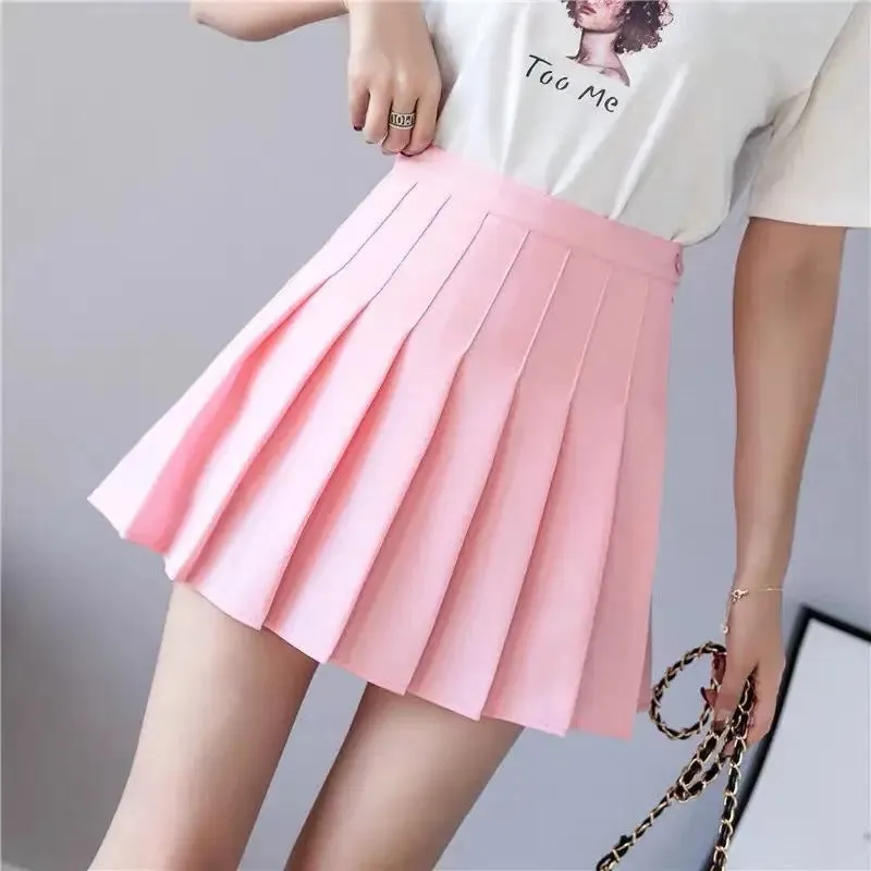 Vrouwenrok met hoge taille en plooi