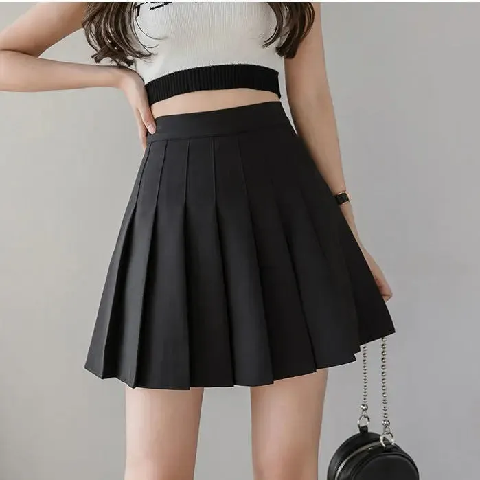 Vrouwenrok met hoge taille en plooi