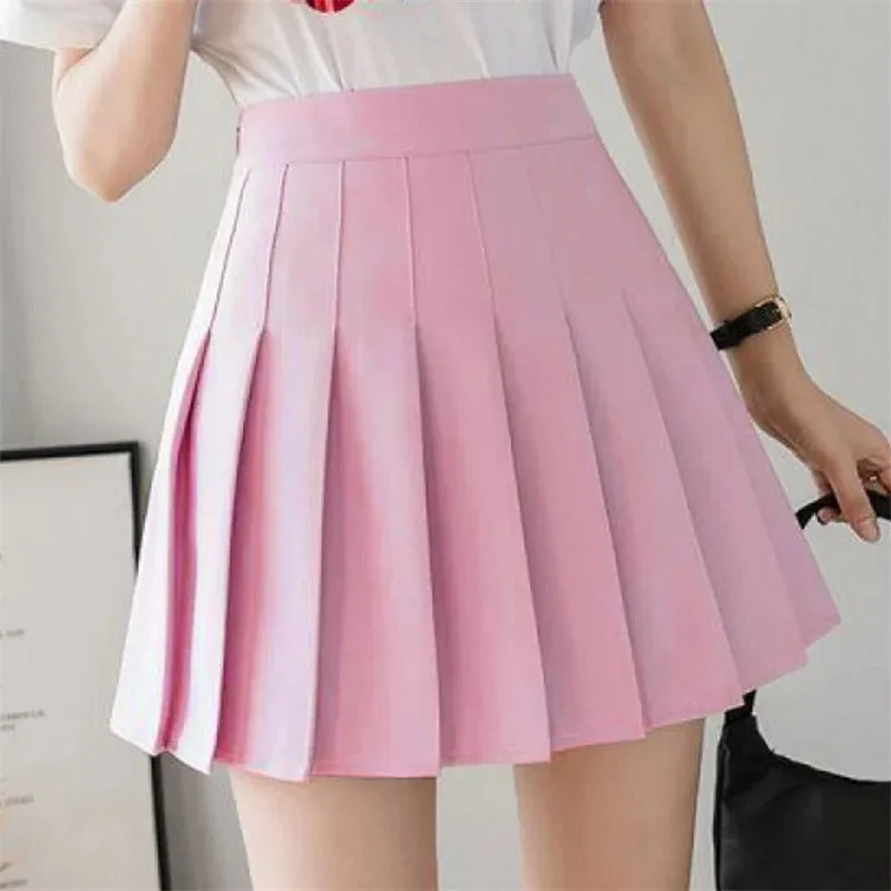 Vrouwenrok met hoge taille en plooi