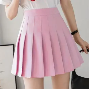 Vrouwenrok met hoge taille en plooi