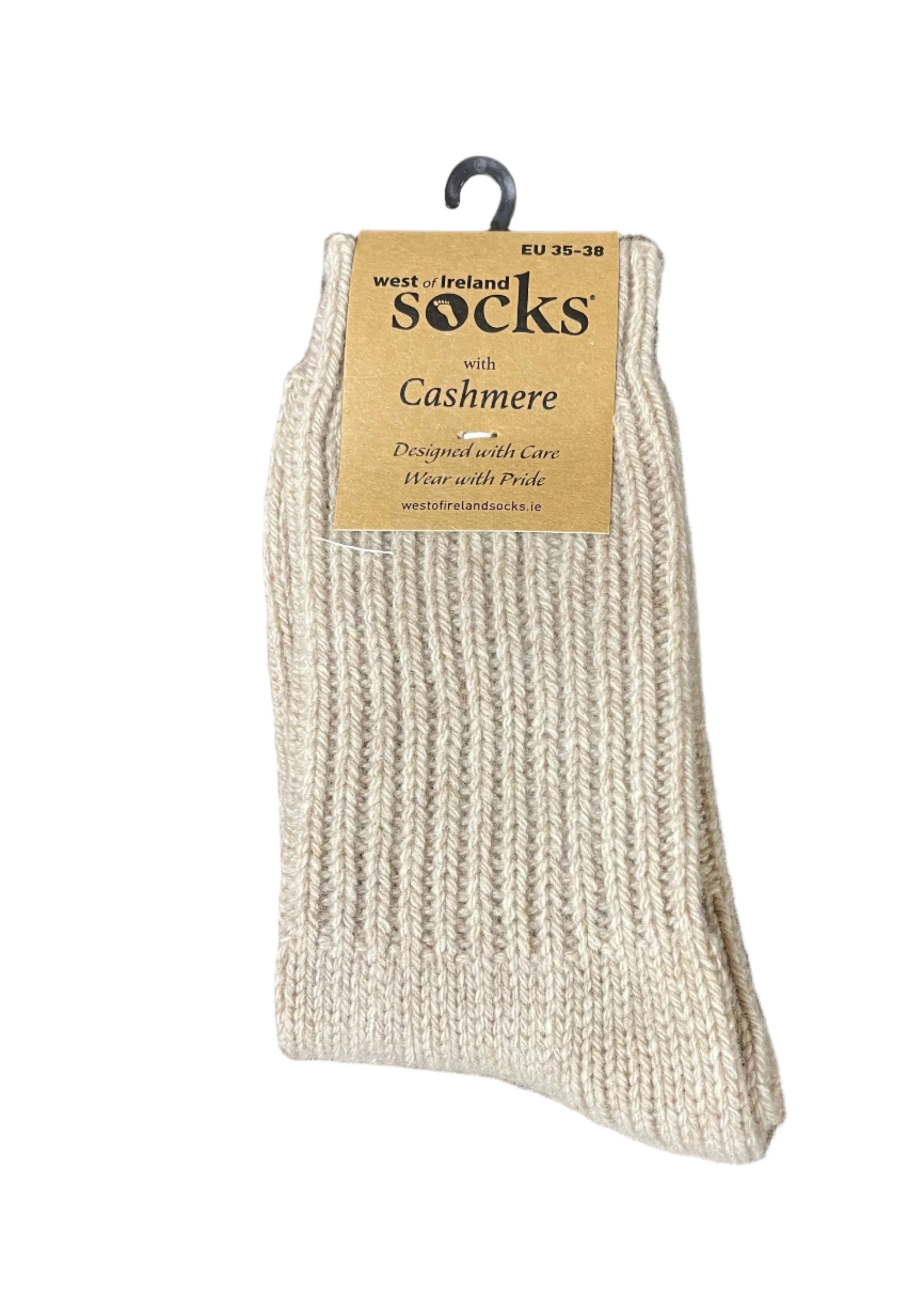 West of Ireland Cashmere Socks | Beige