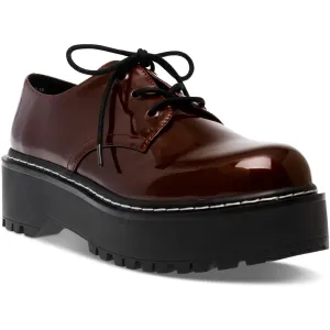 Wild Pair Women's Authentick Lug Dressy Oxfords  Color Wine Patent Size 8M