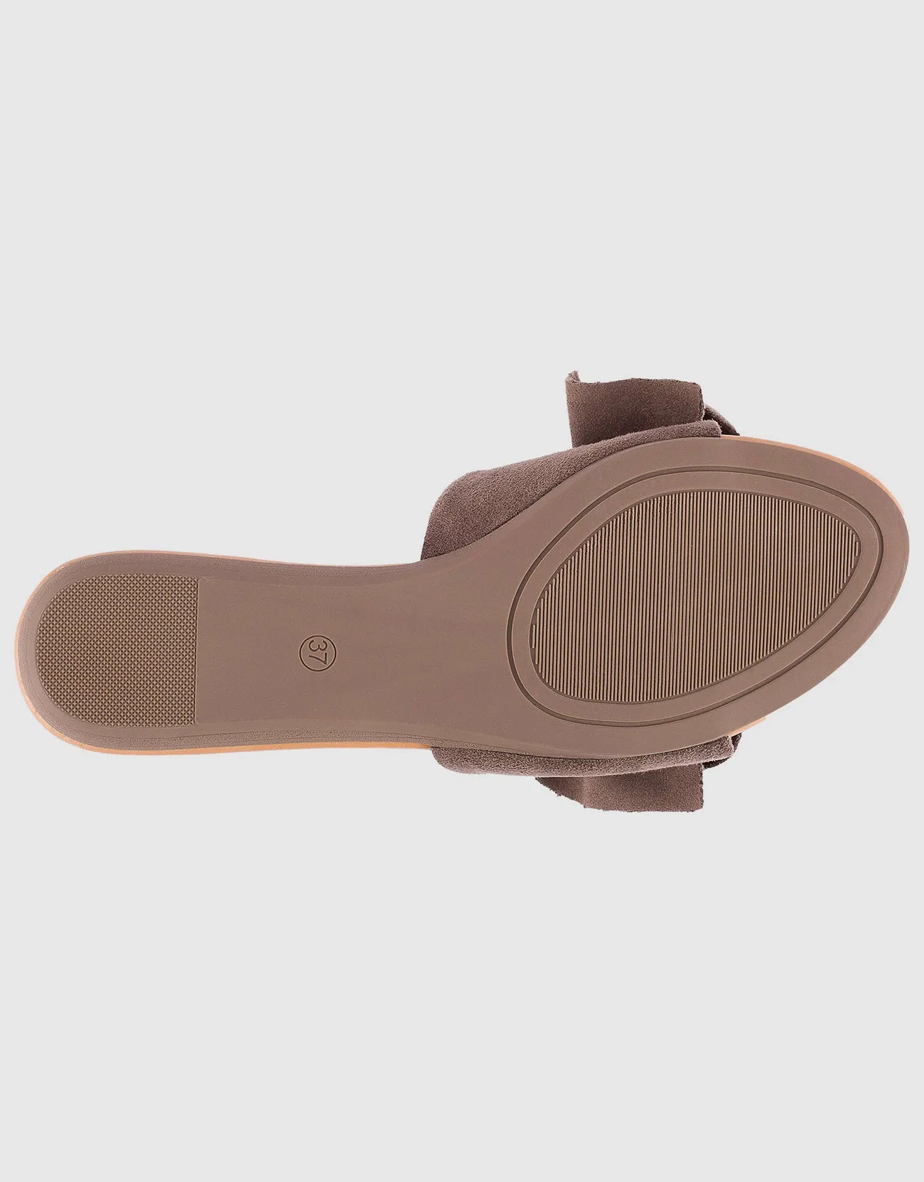 Women's Suede Bow Slide Sandals