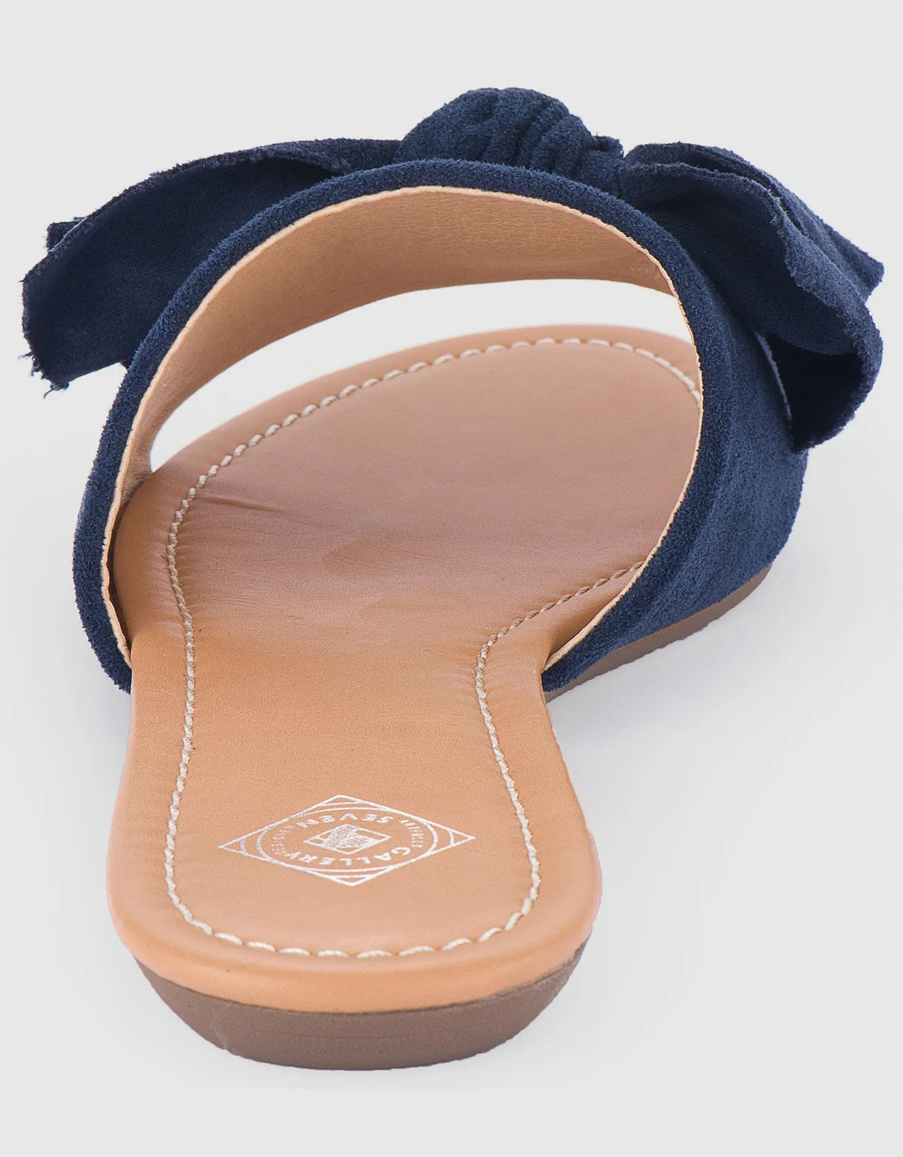 Women's Suede Bow Slide Sandals
