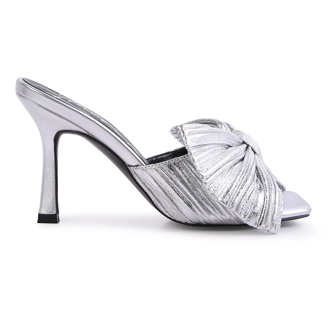 Wonderbuz High Heeled Bow Slider Sandals