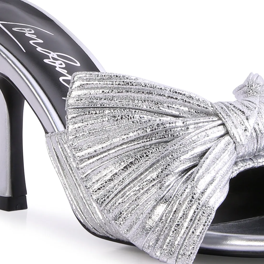 Wonderbuz High Heeled Bow Slider Sandals