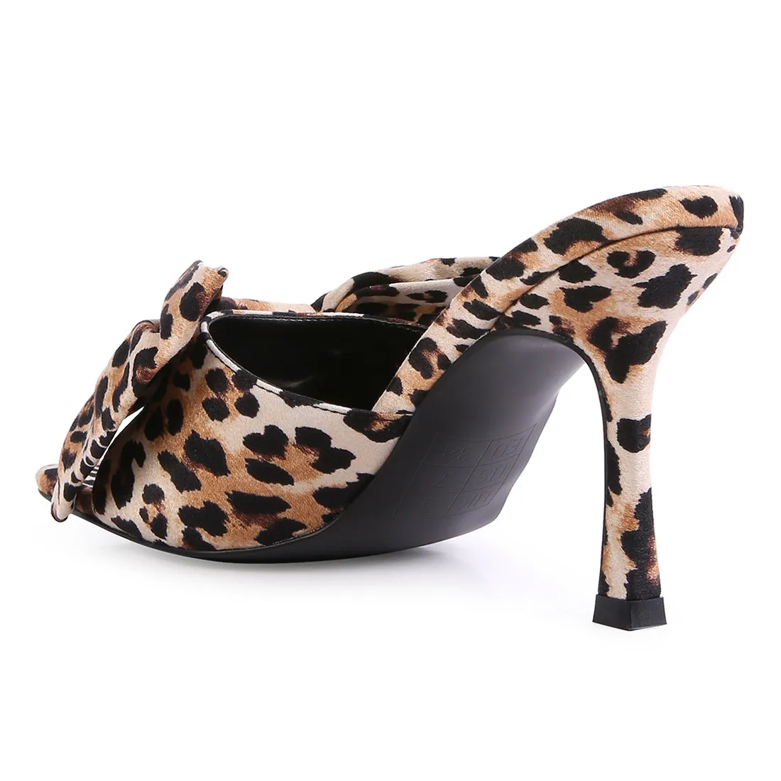Wonderbuz High Heeled Bow Slider Sandals