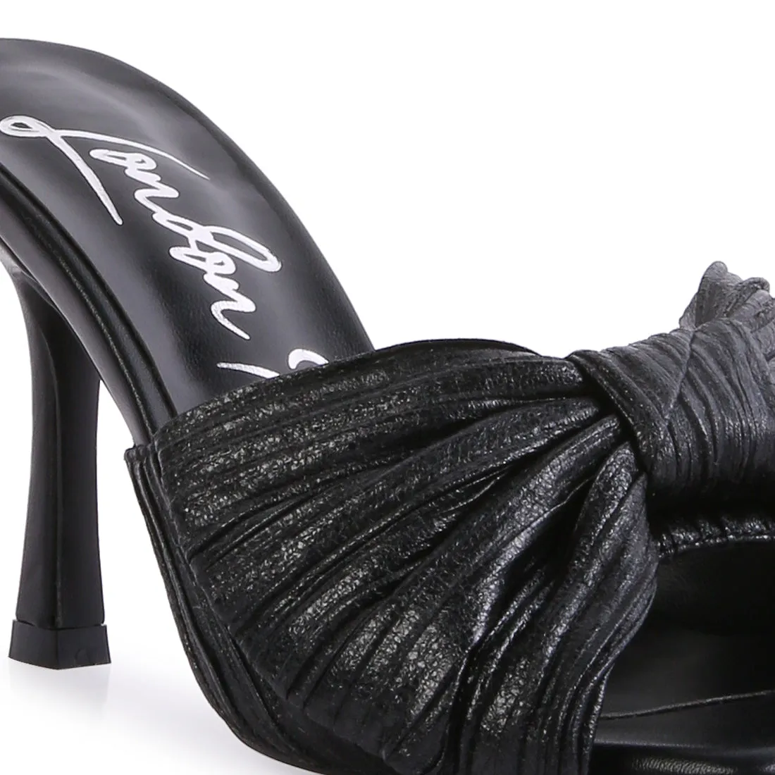 Wonderbuz High Heeled Bow Slider Sandals