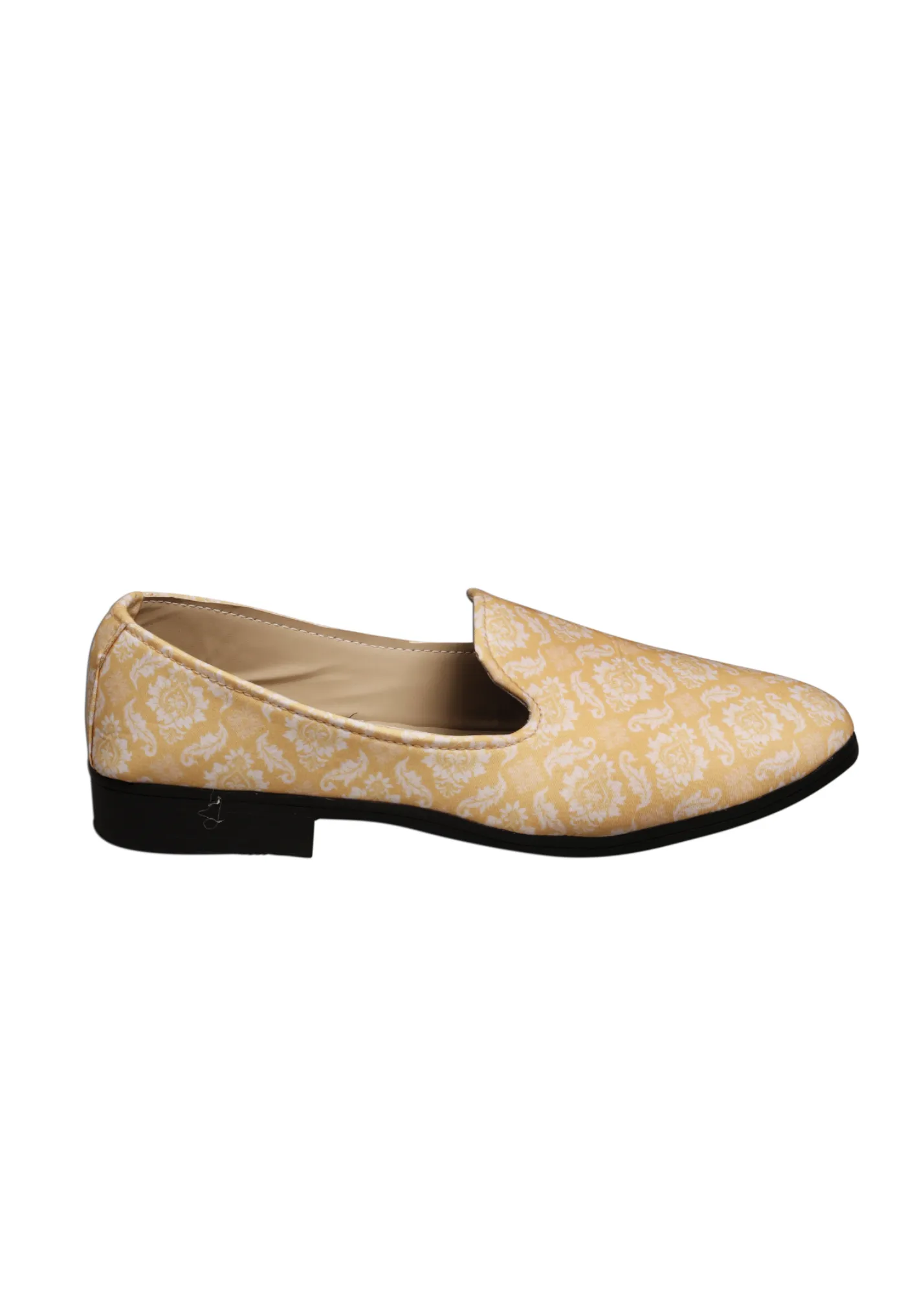 Yellow Classic Self Shoes for Mens